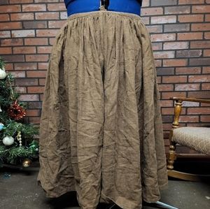 Brown Linen Skirt